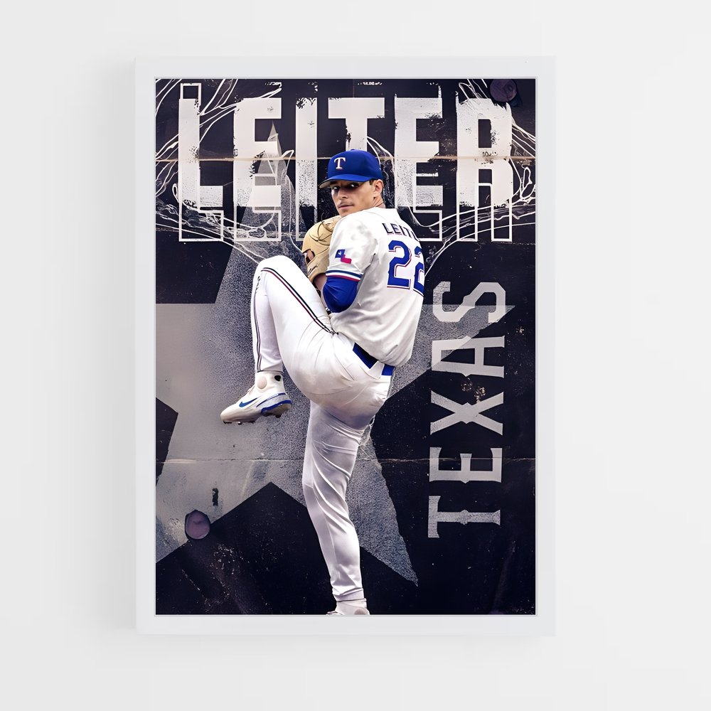 Poster Jack leiter – affiche Baseball (vue 3)